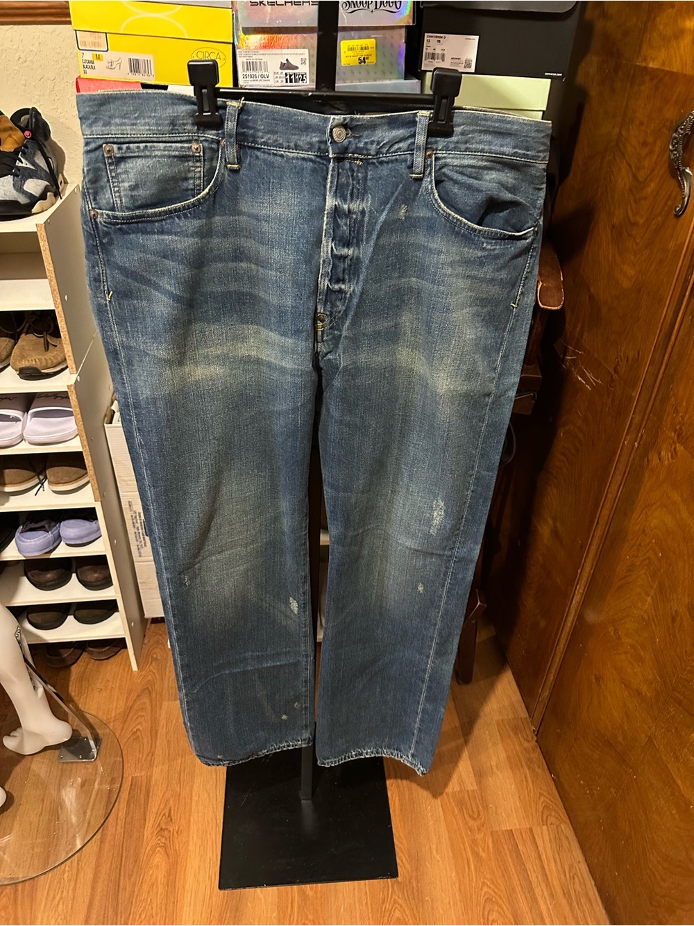 Polo Ralph Lauren Cruise Blasted Shredded Baggy Jeans